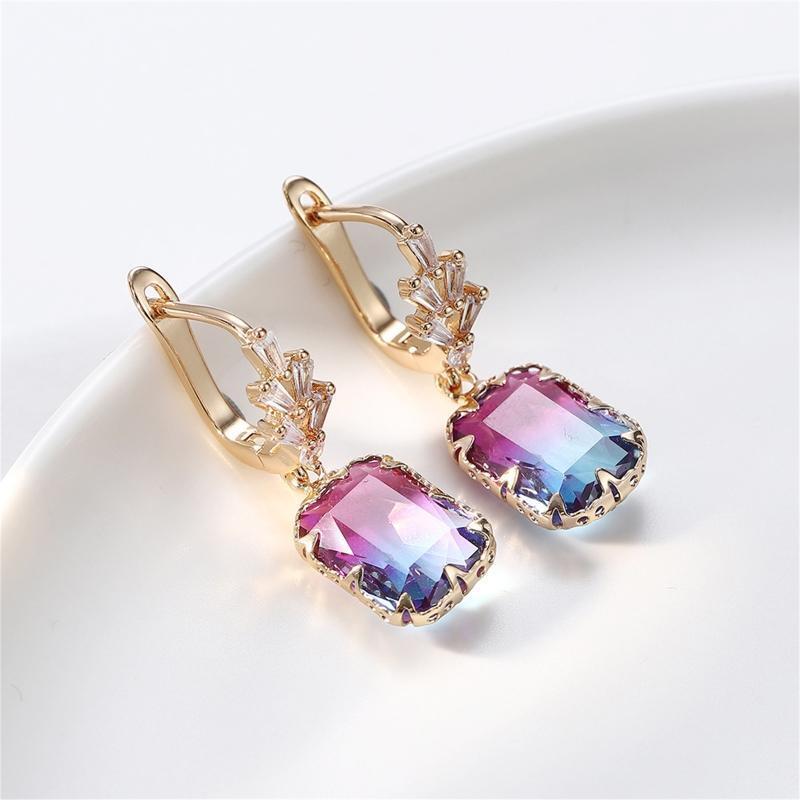 Colorful Stone Drop Earrings  Women Charm Earring for Women Girl Valentine Gift