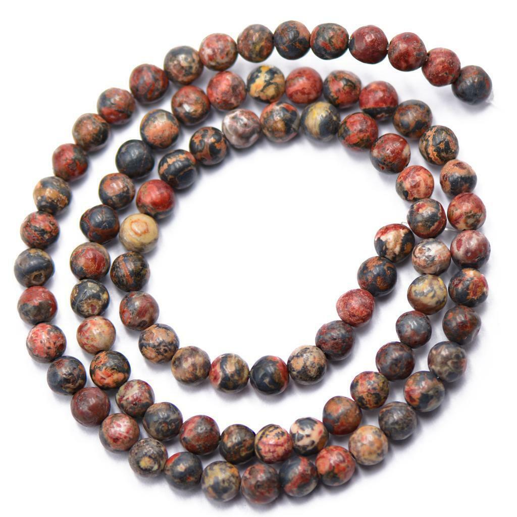 4mm Red Leopardskin Jasper Jewelry Making round  strand 15"