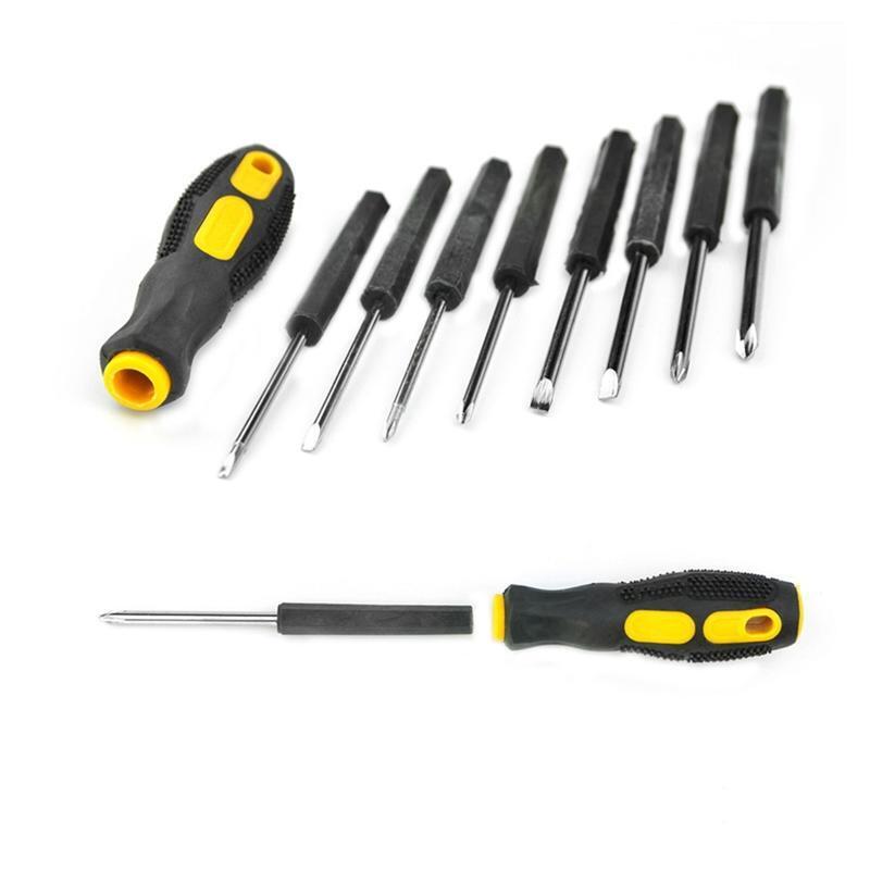 8 in 1 Screwdriver Set Cr-V Steel Slotted/Cross Screwdrivers for Household Home