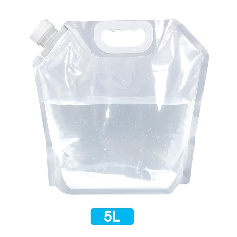 4x PVC Transparent Foldable Water Container Collapsible Water Bags (5L)