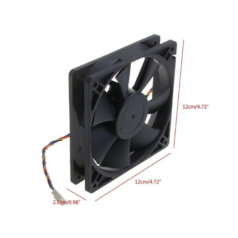 12x12x2.5cm Cooling Fan Replacement for AFB1212SH High 3400CFM 4Pin 4Wire Cooler