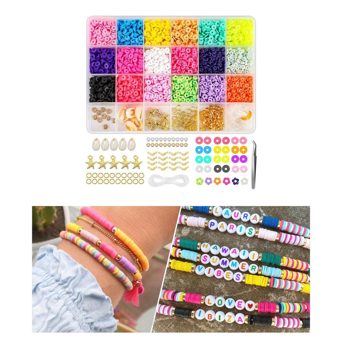 3712x Polymer Clay Spacer  for Necklace Jewelry Making Crafts Supplies