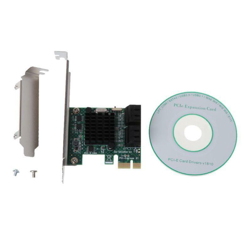 PCI-E PCI Express 1x To 4-Port Sata 3.0 III 6G Converter Controller Card Adapter