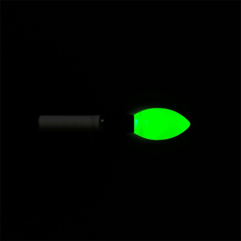 2x LED Light Stick Luminous Night Float Bobber Sea Fishing Tackle (Green)