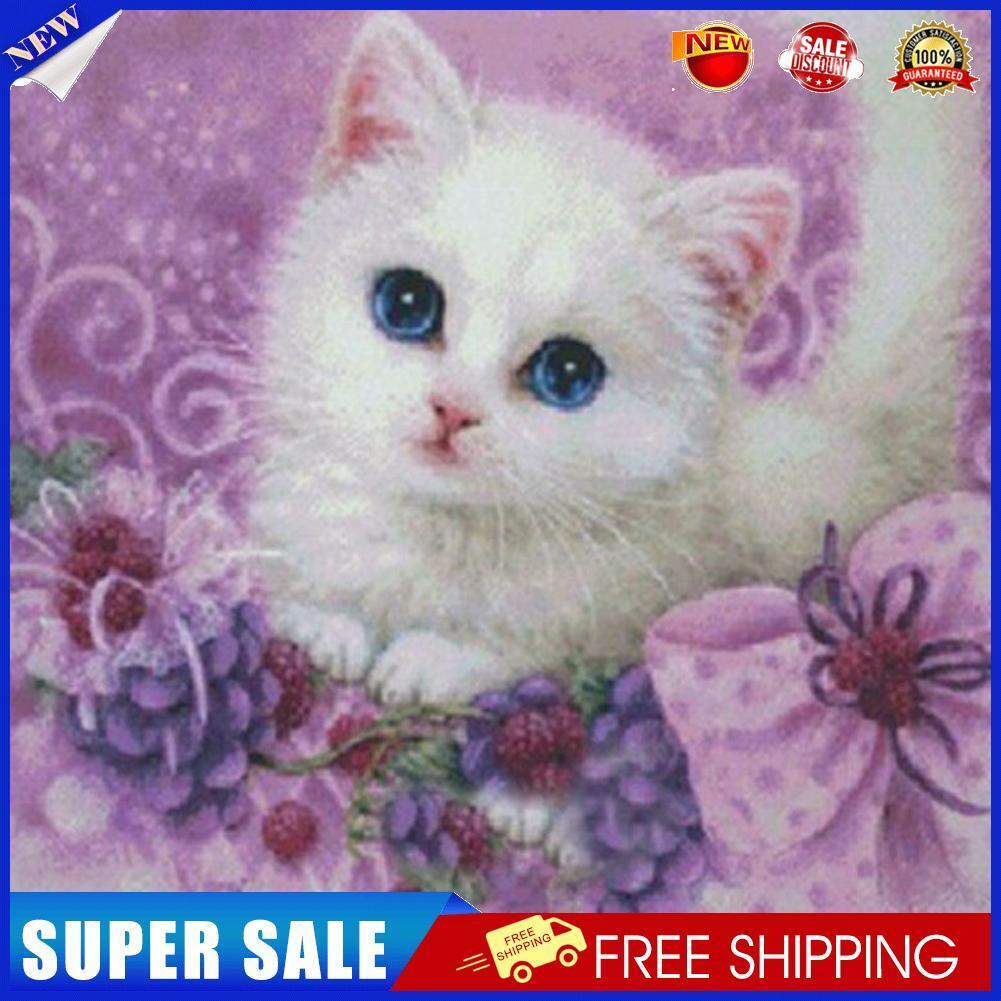 Cute Little Cat 5D Diamond DIY Painting Craft Kit Home Decor