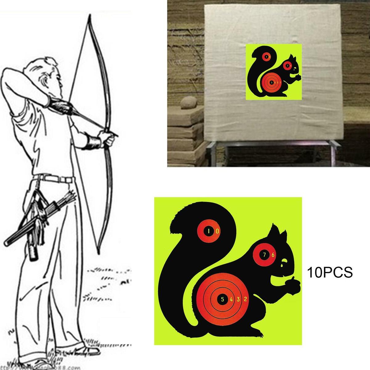 10Pack 20cm  Paper Target  Targets Aim Object  Training