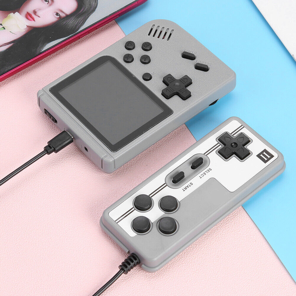 Pocket Handheld Game Console Gamepad 500 Video Games Player Gift (Grey)