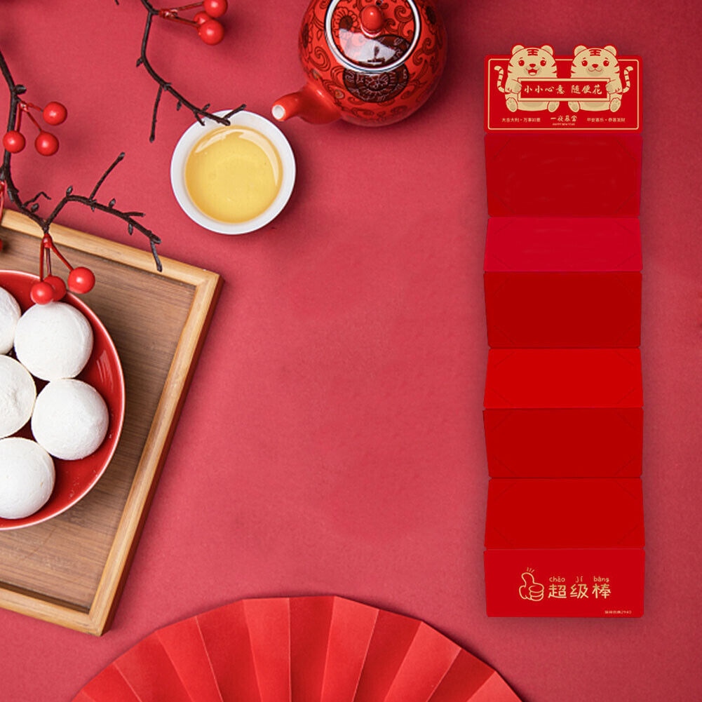 Year of The Tiger Red Pocket Folding Red Envelope Money Packet Bags (B)