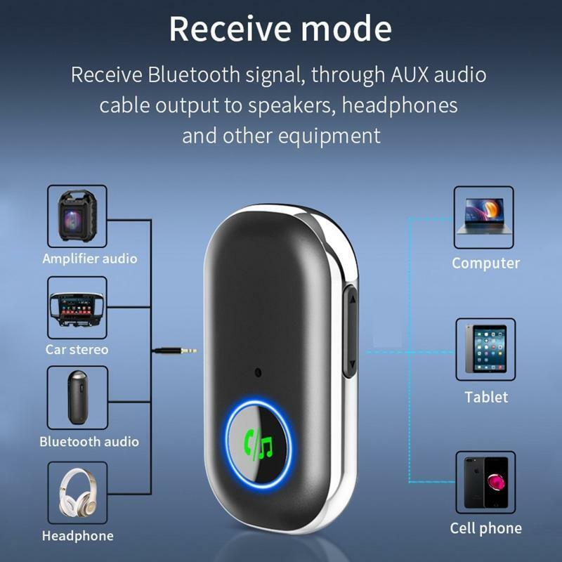 Bluetooth-compatible5.1 Wireless Receiver Car Mobile Phone 3.5 Aux Audio Adapter