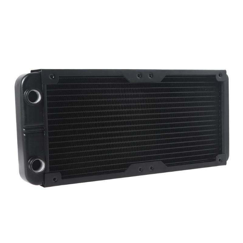 DIY Liquid Cooling System High-Density Fins 18 Row Aluminum Tubes Radiator 240mm