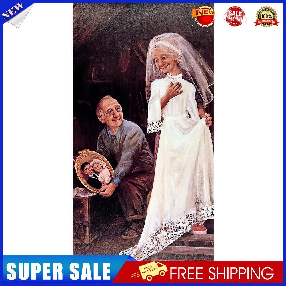 Home Diamond Painting 5D DIY Oil Painting Old Couple Full Round Drill Kit