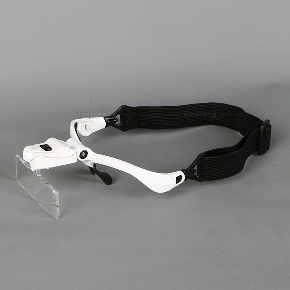 Bright Magnifier Magnifying Glass With 5 Lenses 2 LED Light Head Loupe
