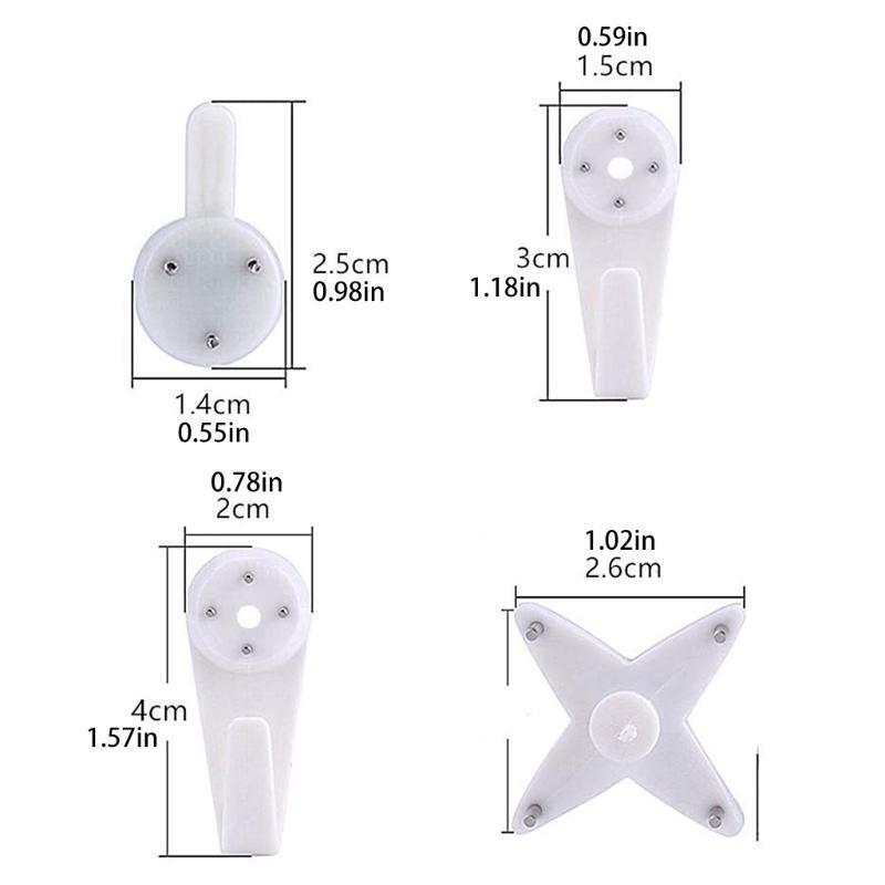 50 Pcs/Pack 2-in-1 Wall Hangers Utility Wall Hanger Set Home School DIY Supplies