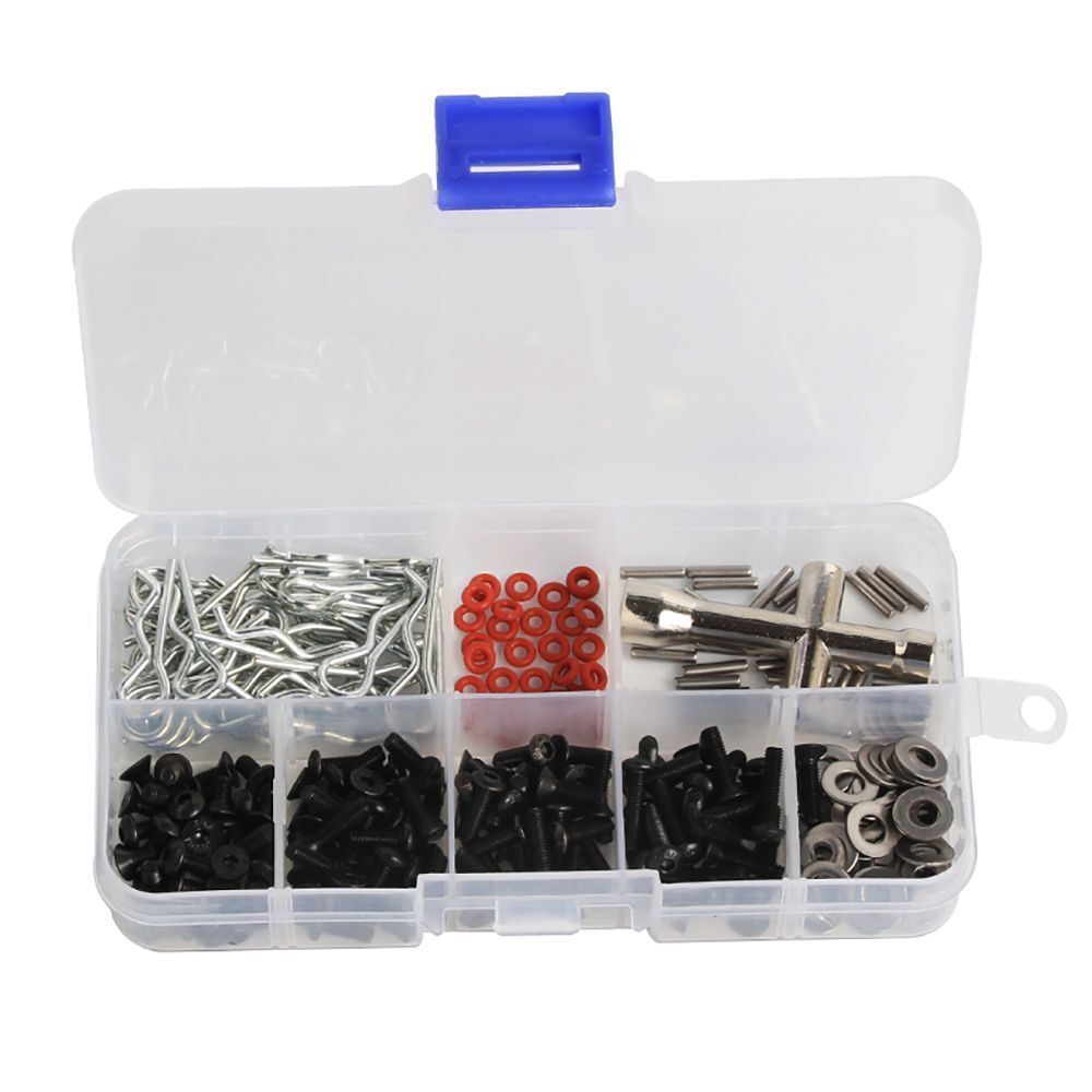 quality boxed 270PCS Carbon steel Bolt Gasket Hex Bolts Nut Round Head Bolt