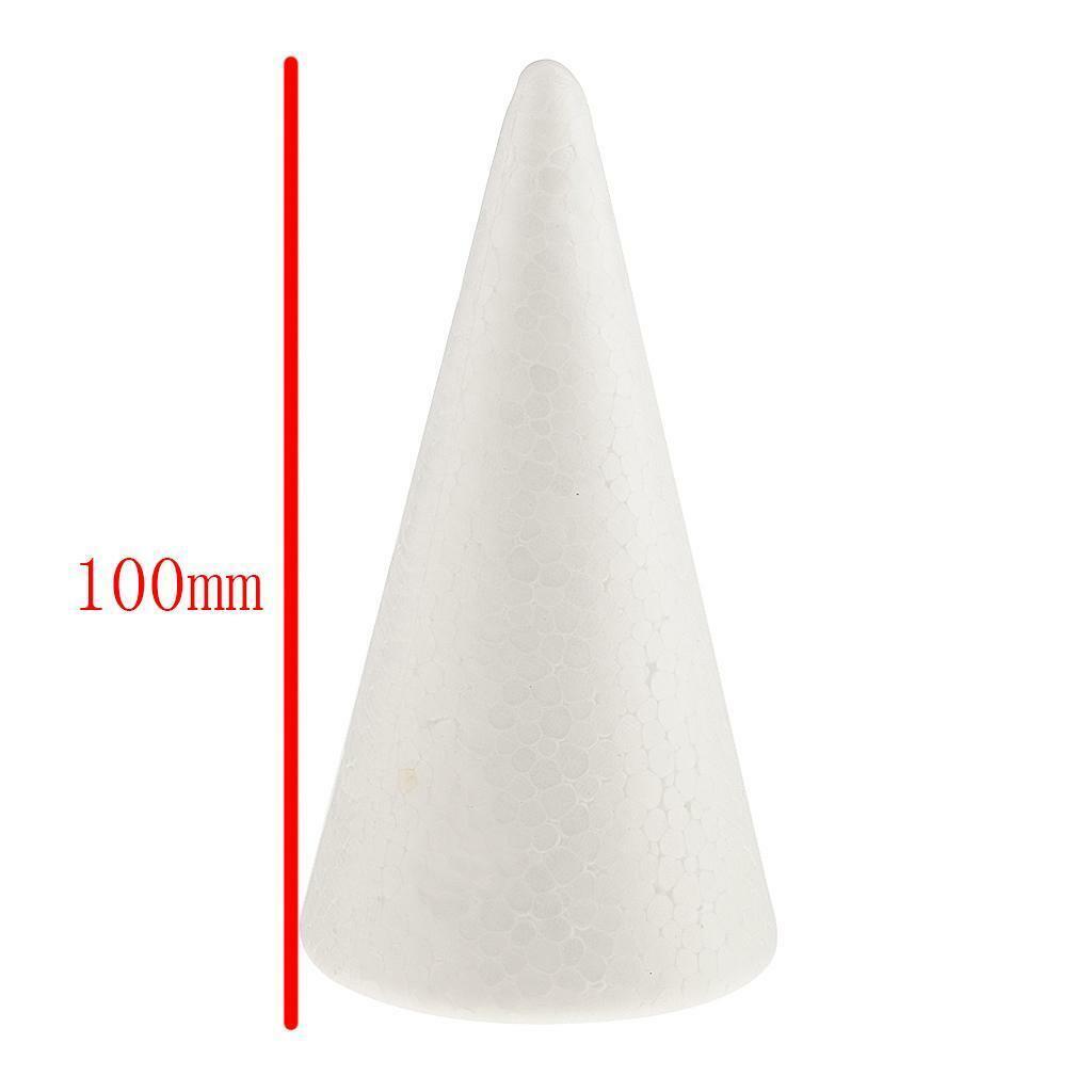 10 Pieces Cone Shape DIY Christmas   Foam Material 100mm 150mm