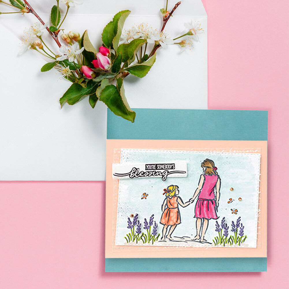 Mom Daughter Transparent Stamps Clear Silicone Seal DIY Photo Album Decor