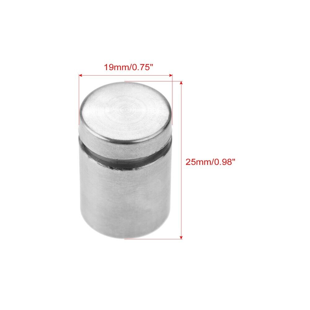 19mm*25mm Stainless Steel Advertisement Standoffs Glass Fixing Stand off Bolts