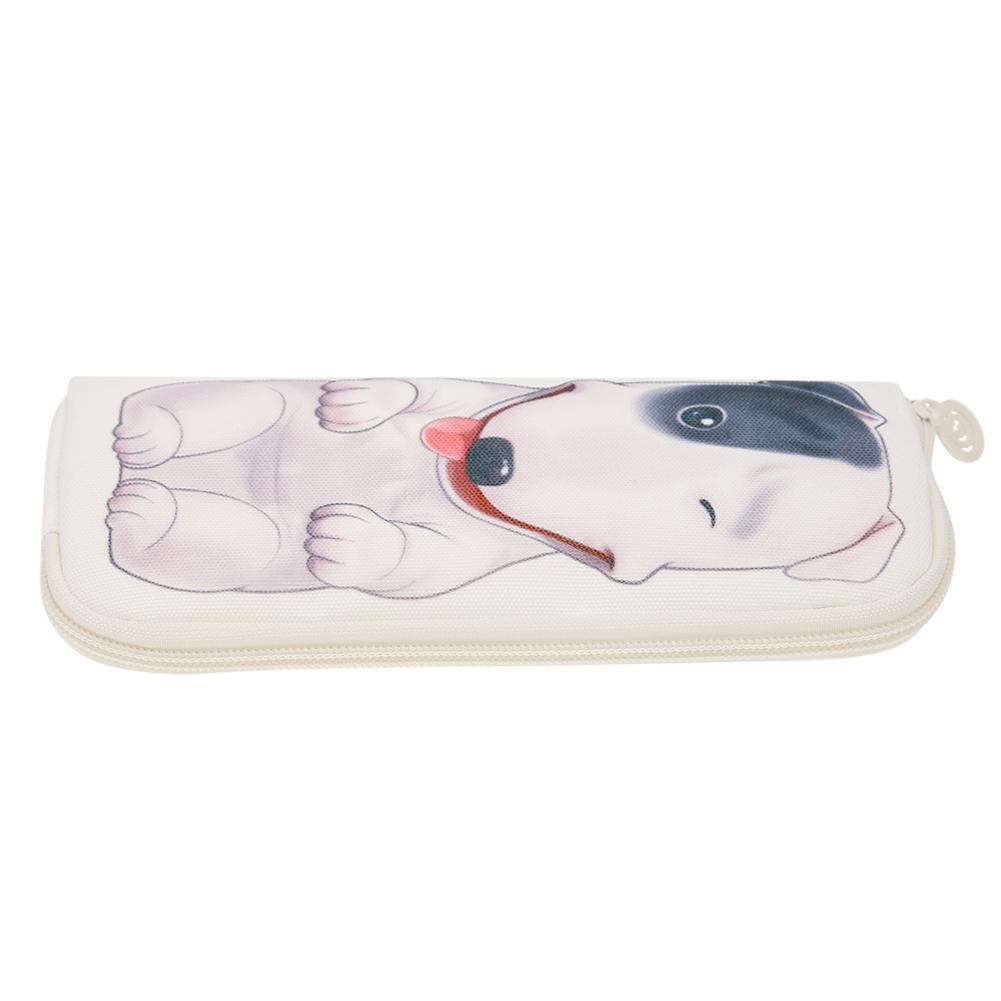 Stationery Storage Pouch Canvas Box Pencil Bag Makeup Case ( Pencil case-C)
