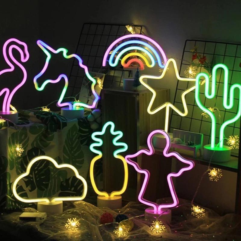 Neon Signs Rainbow Shaped LED Neon Light Night Light Neon Night Sign Hanging Art