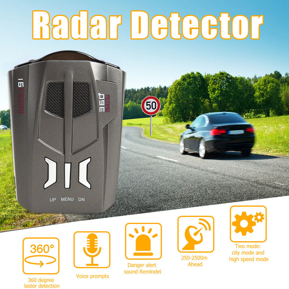 V9 2020 Car Radar Detector English Russian Human Voice Speed Warning X K