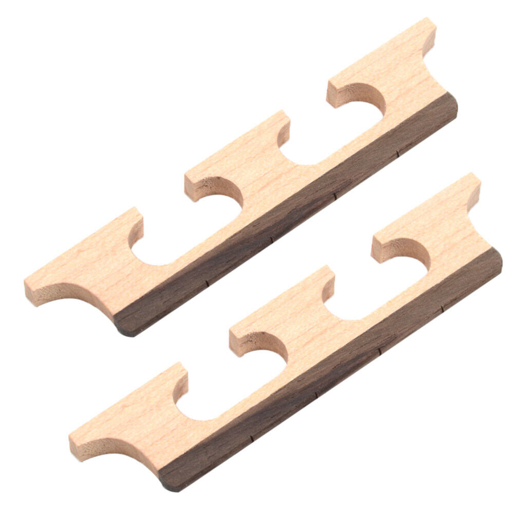 2 Pieces Wooden 4 Strings Banjo Saddle Bridge String Instrument