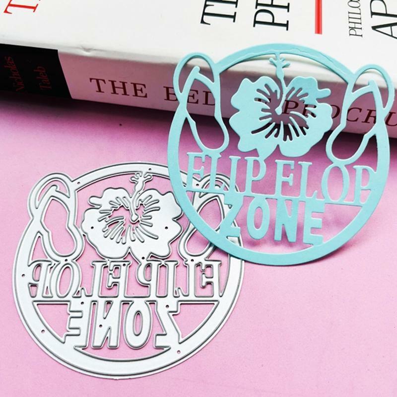 Slipper Zone Letter Circle Metal Cutting Dies Embossing Stencil  Album Template