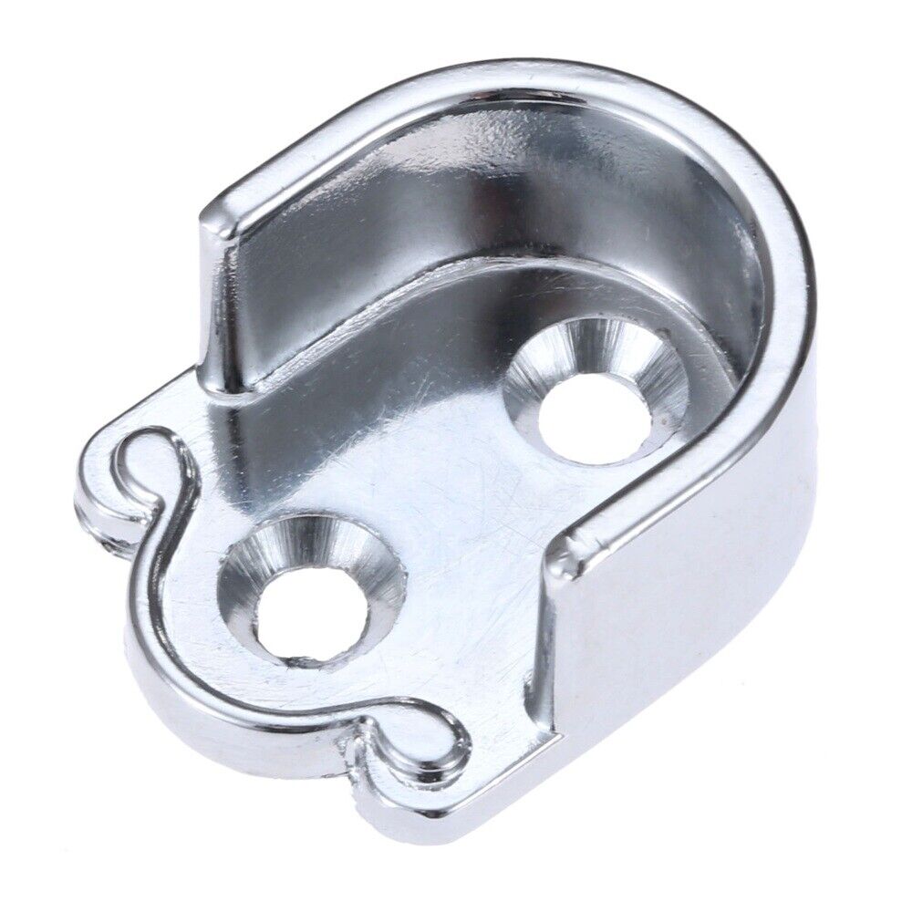 2Pcs Wardrobe Closet Tube Rail Support Metal Rod Bracket  Pole Holder 19mm Dia