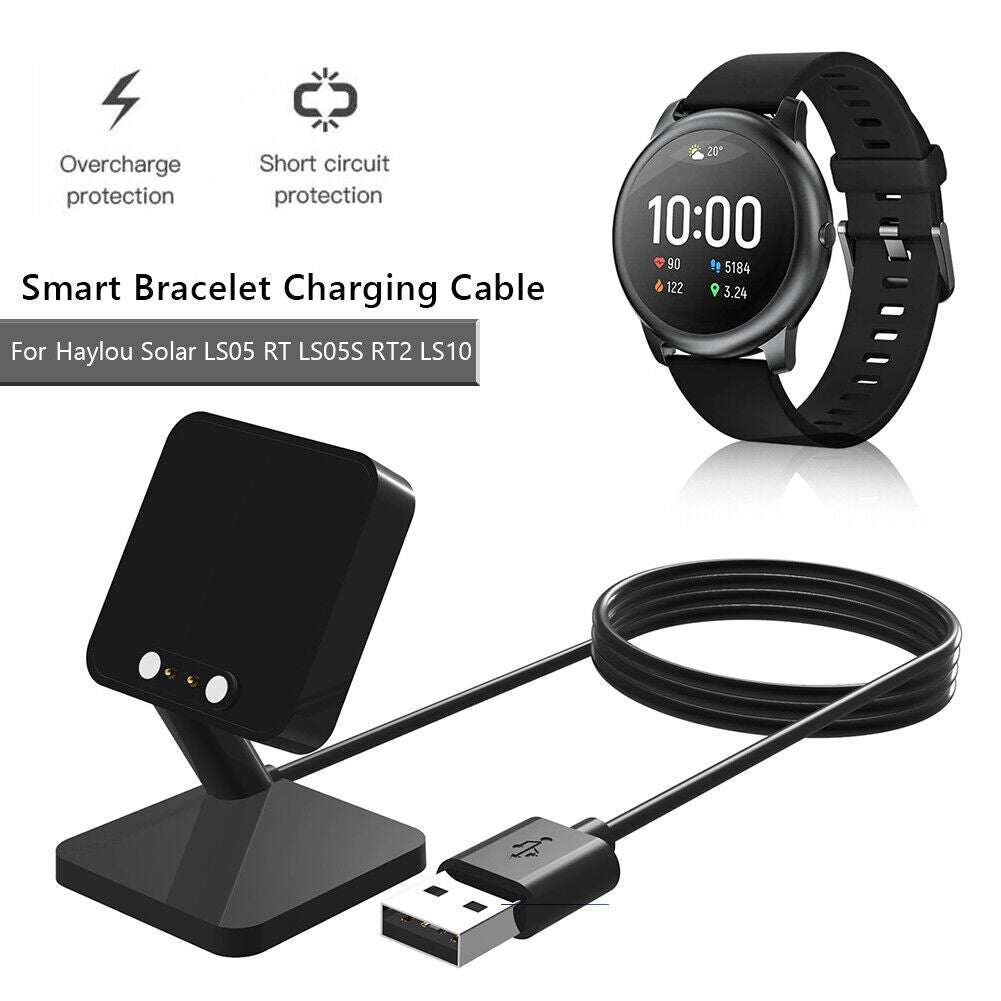 Charger for Haylou Solar LS05 RT LS05S RT2 LS10 Stand Dock USB Charging