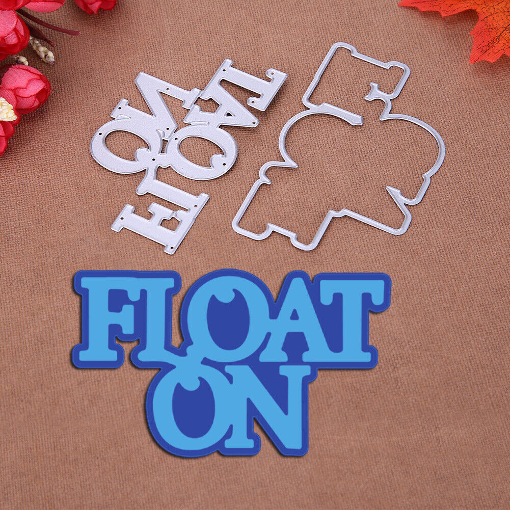 2pcs Greeting Slogan Scrapbooking Cutting Dies Stencil DIY Making Craft-205