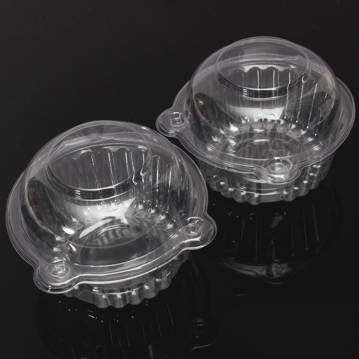 100pcs  Plastic Single Cupcake /Muffin Cases Pods Party Cup Cake Day Boxes