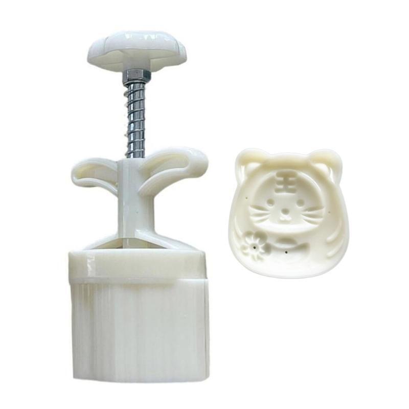 75g Cute Tiger Shape Plastic Mooncake Molds Mooncake Mold DIY Baking Accessories