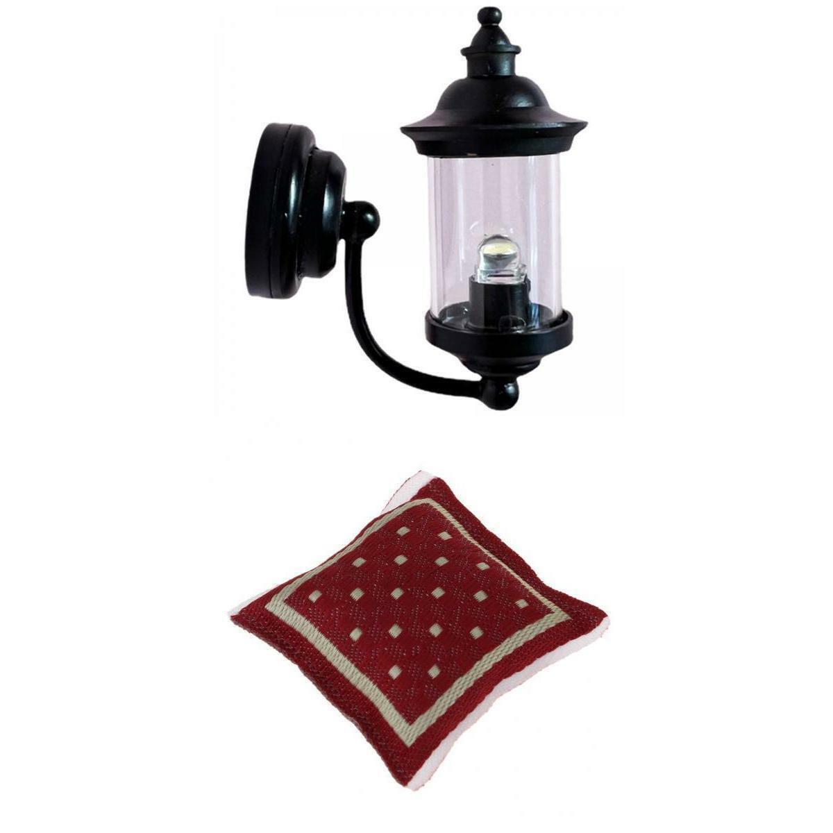 2pcs  Mini 1:12 Wall Lights w/  Room Supplies Decoration