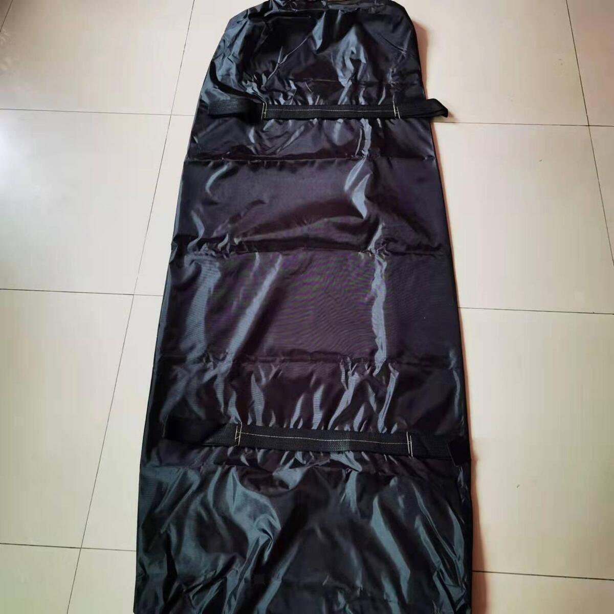 Body Bag Stretcher Black Waterproof Cadaver Pouch for Sleeping Camping