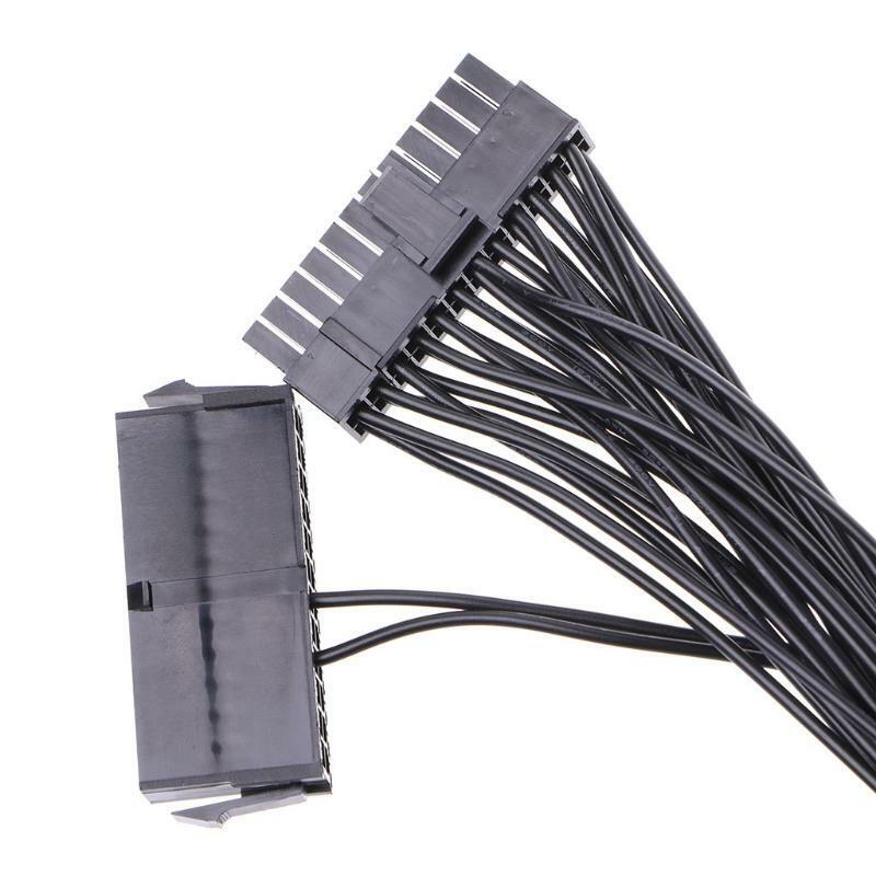 Dual Power Supply Adapter Cable 24-pin ATX Motherboard For Synchro Start Mining