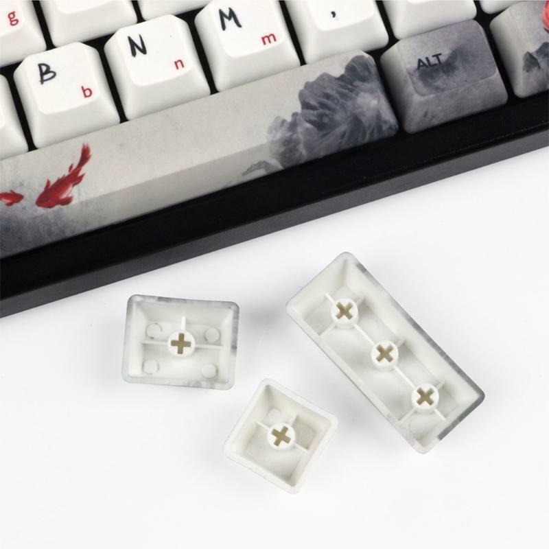 5 Sides Dye-Sublimation OEM PBT Keycaps Lucky Koi Nobori Carp Keyboard Keycaps