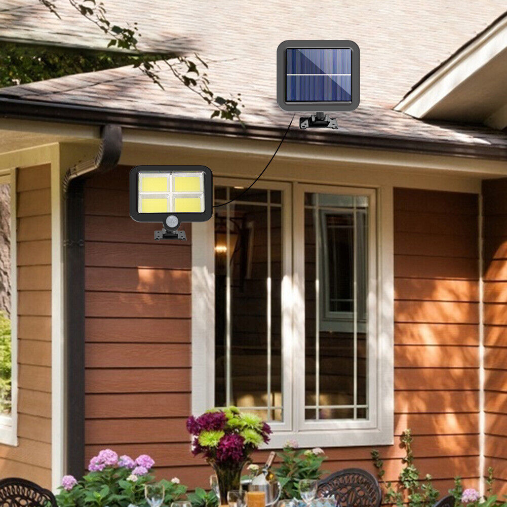 IP65 Solar Wall Light Remote Control Motion Sensor Outdoor Lamp (128LED)