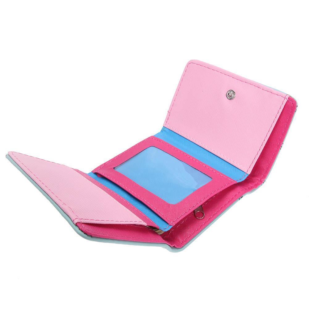 Cute Women PU Leather Mini Wallets Small Purse Coin Clutch(Light Green)