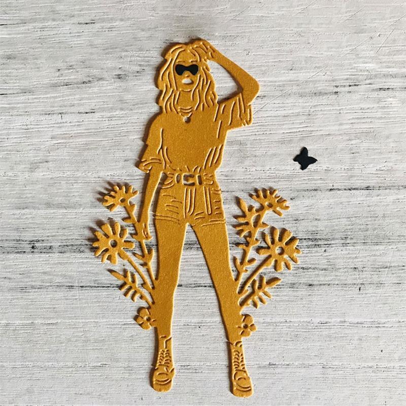 Flower Girl Metal Cutting Die Stencil DIY Scrapbooking Album Paper Card Template