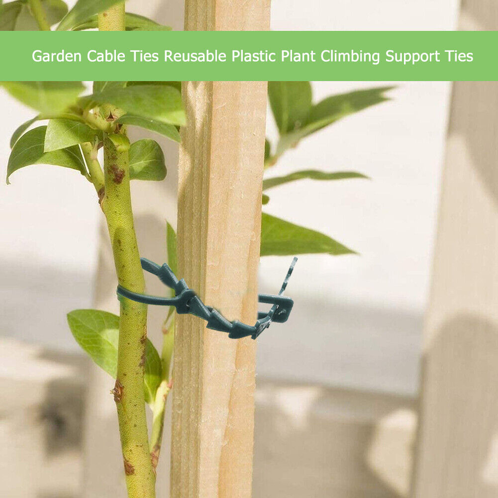 50x/bag Plastic Plant Ties Reusable Adjustable Grow Kit Garden Tools (17cm)