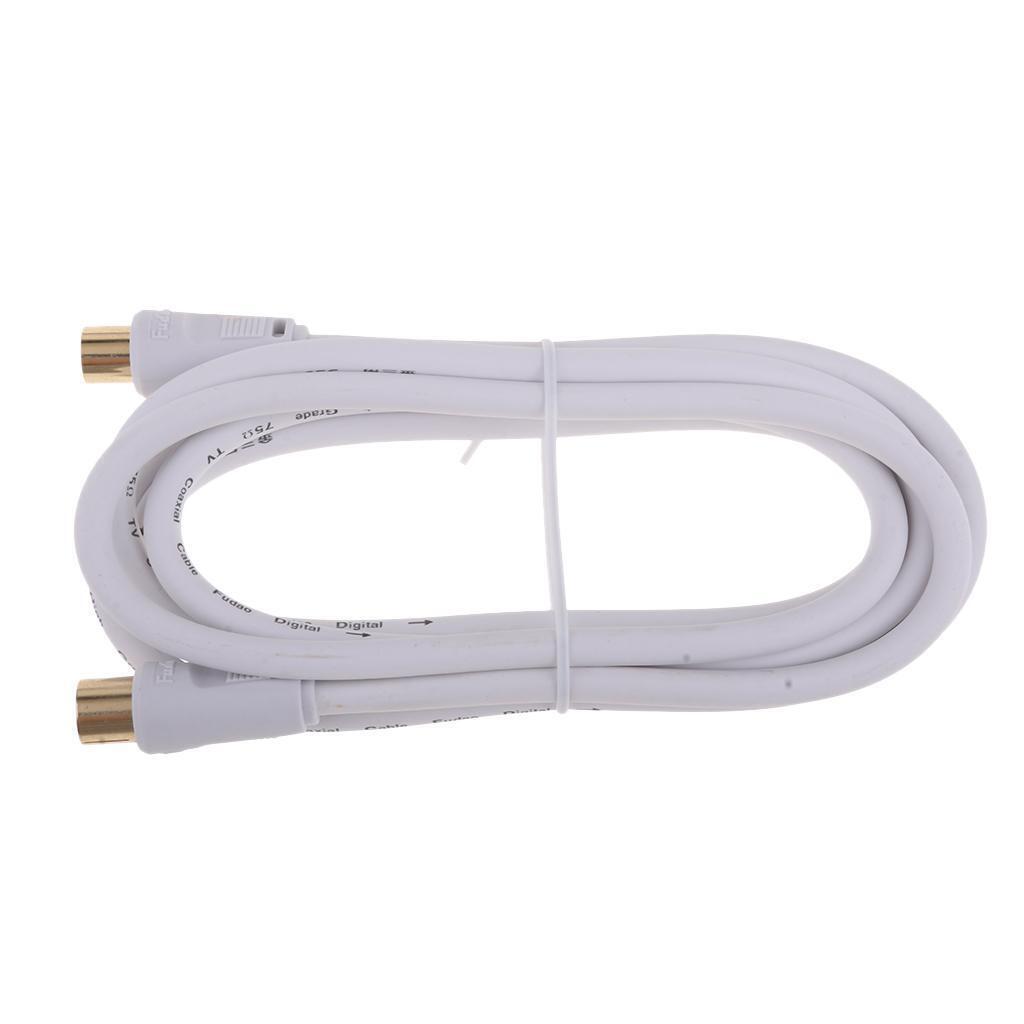 90 Degree TV 9mm Coaxial Cable Aerial Male to Female RF Antenna Cable