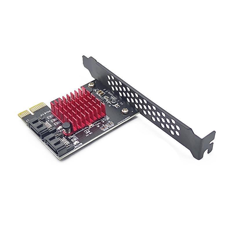2 Sata Expansion Card PCI-E X1 3.0 GEN3 JMICRON + JMB582 Chip 6 Gbit/s Expansion