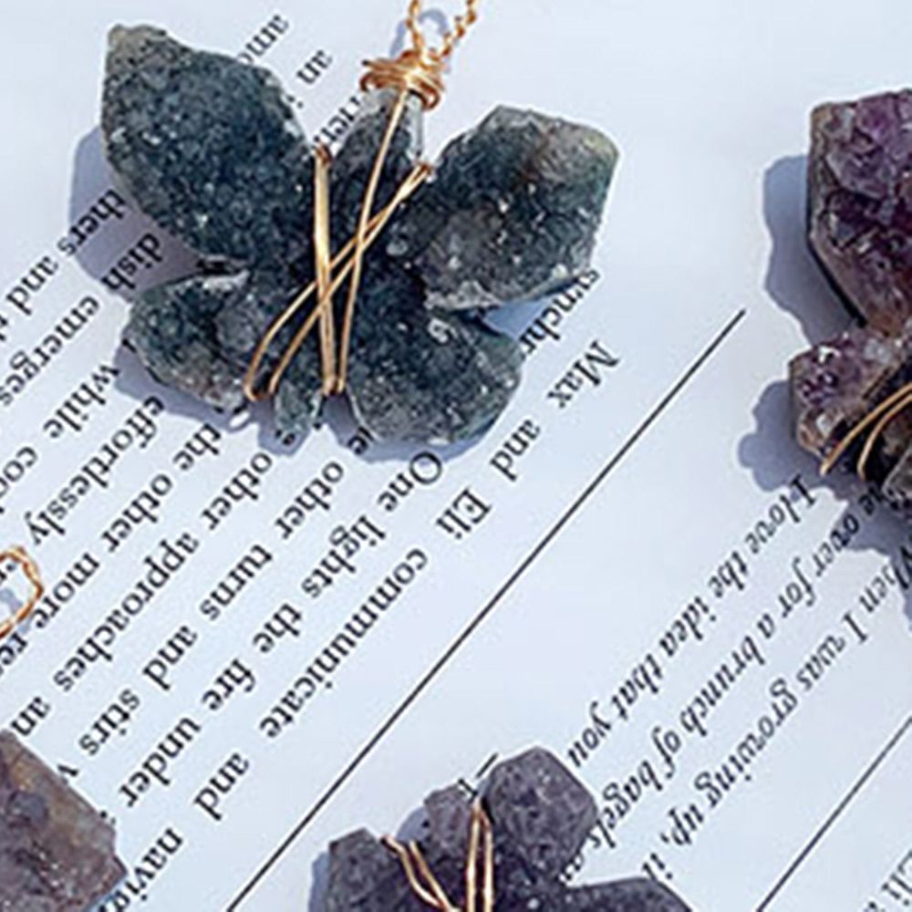 Necklace Pendant Crystal Crafts Jewelry Accessories Natural Amethyst Cluster