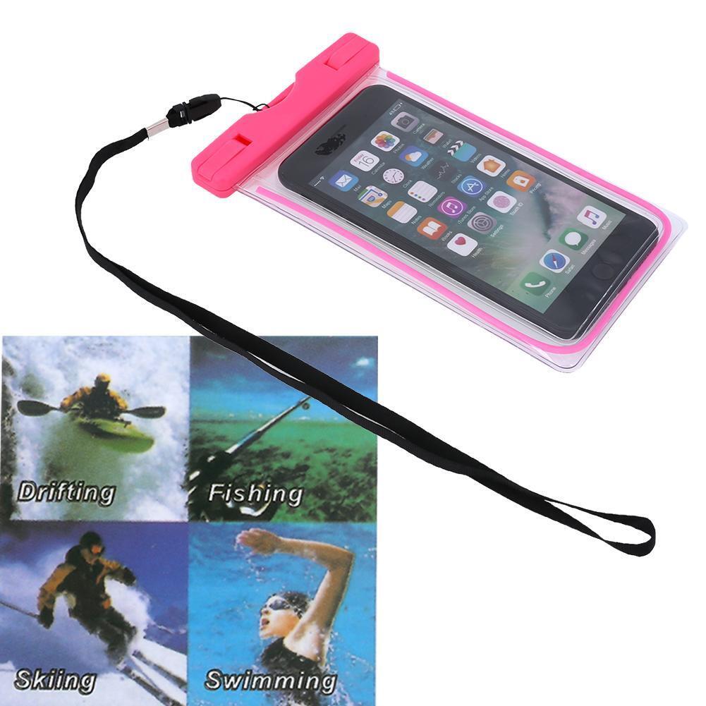 Luminous Waterproof Touch Screen Dry Bag Pouch Case for 6inch Phone (Red)