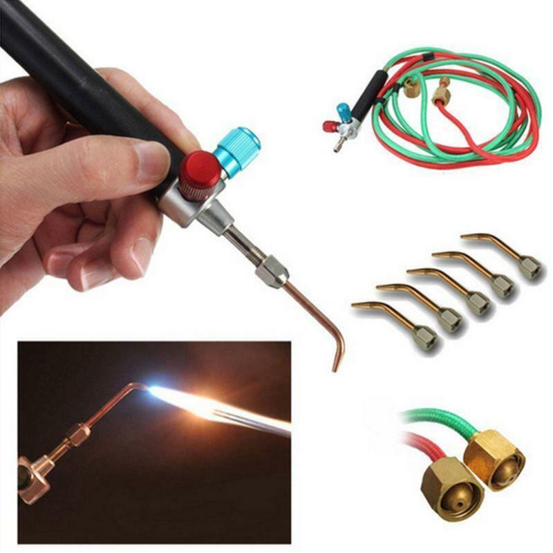 1Set Little Torch Portable Acetylene Oxygen Soldering Torch Mini Gas Welding Kit