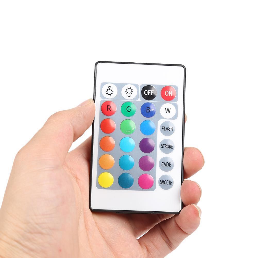 IR 24 Keys LED Light Strip Remote Controller w/5-24V RGB Controller (0.5m)