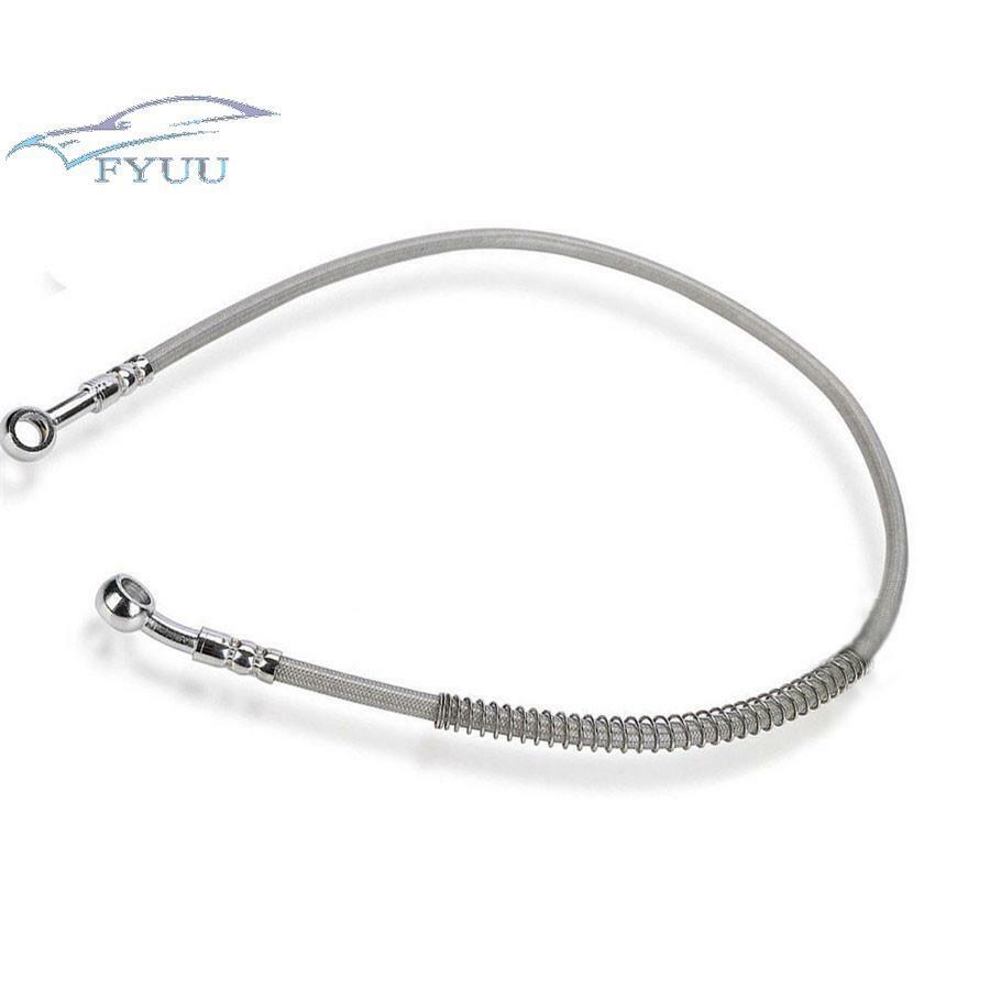 1pc 17.72" Motorcycle Brake Oil Hose Line Pipe Hydraulic Stainless Steel Braided