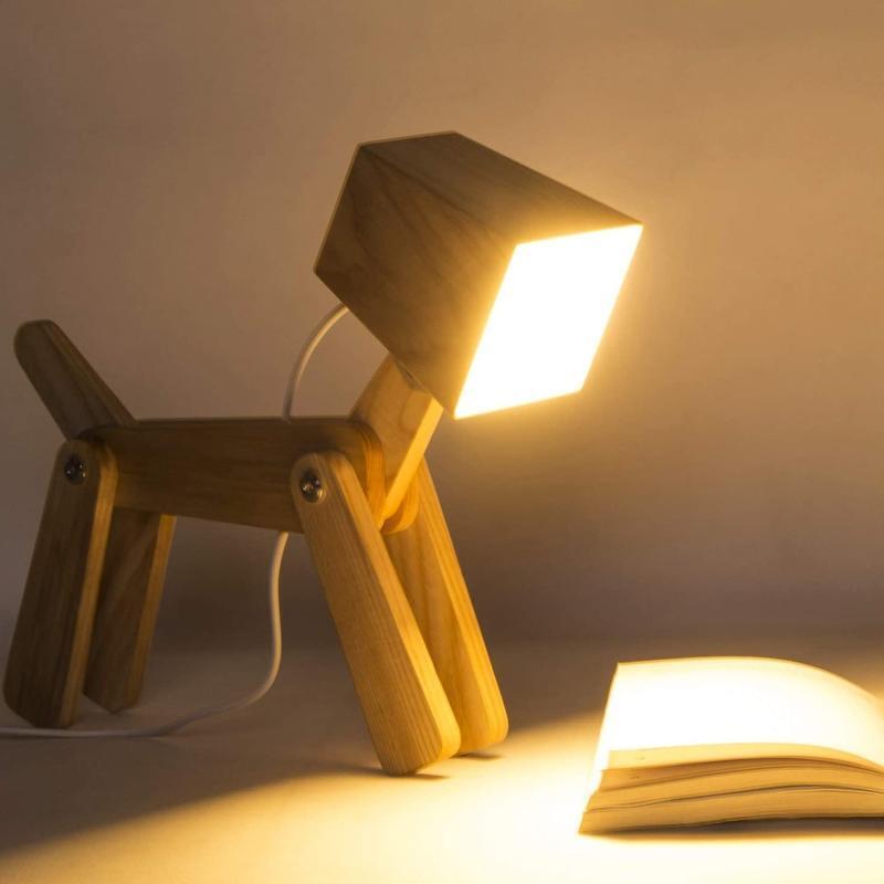 DIY Dog Table Lamp for Beside Table Living Room Bedroom Study Desk Decorations