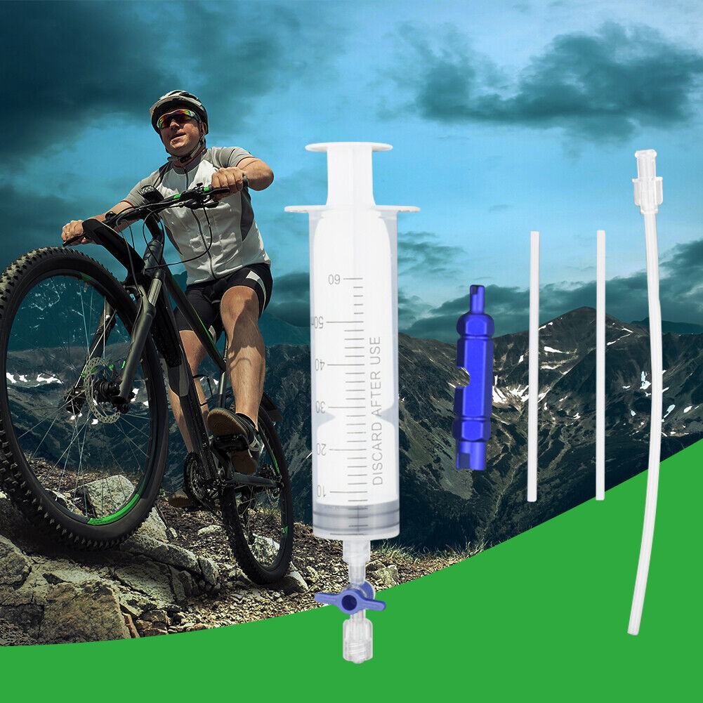 Cycling MTB Road Bike Tubeless Tire Sealant Injector Syringe + Valve Tool