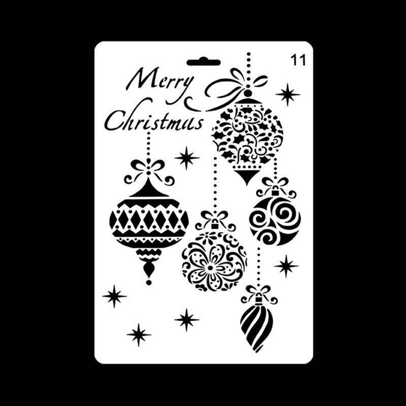 12 Pieces Christmas Painting Templates Drawing Stencil for Classroom DIY Decors