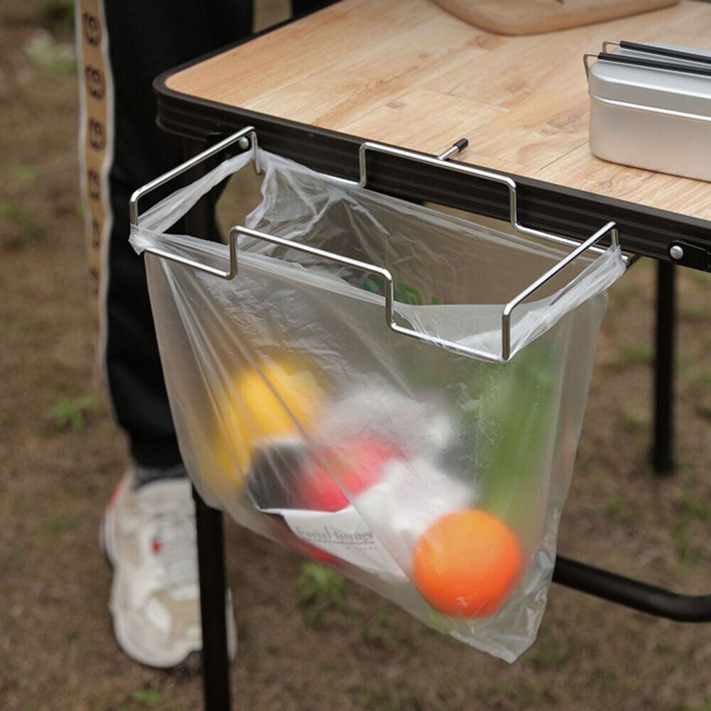 Outdoor Camping Foldable Table Storage Net Bag Picnic BBQ Hanging Shelves